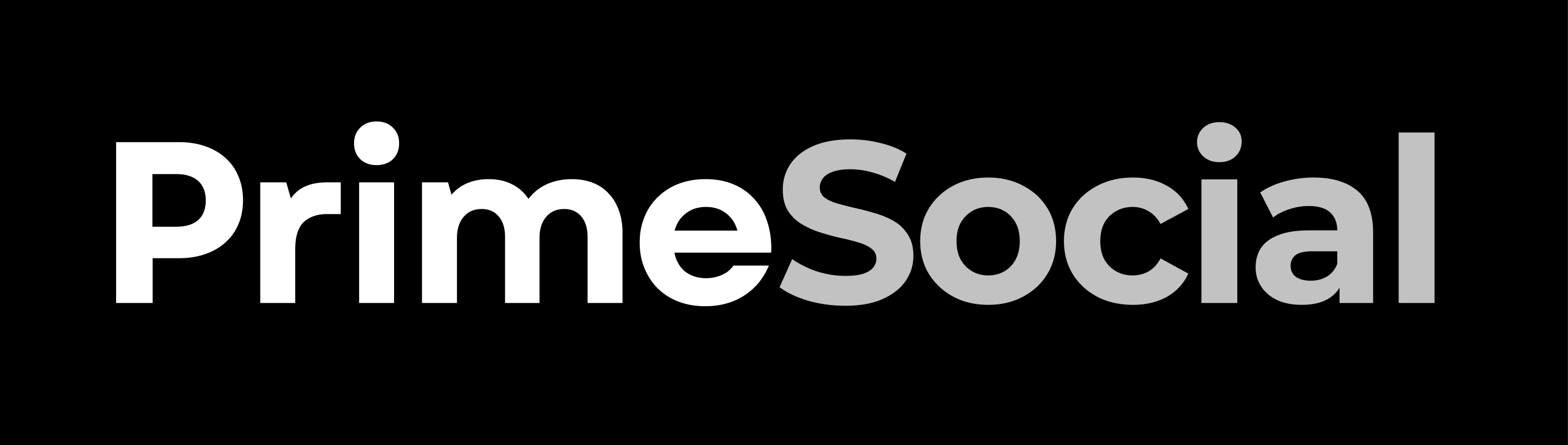 PrimeSocial Webdesign-Logo in Graustufen, erstellt in Münster