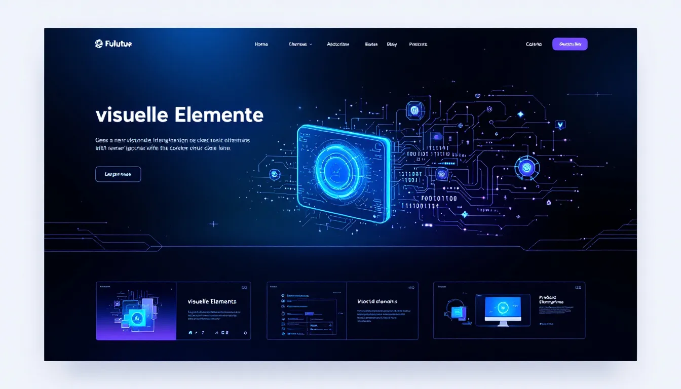 Visuelle Elemente wie Grafiken und Bilder auf einer Webseite.